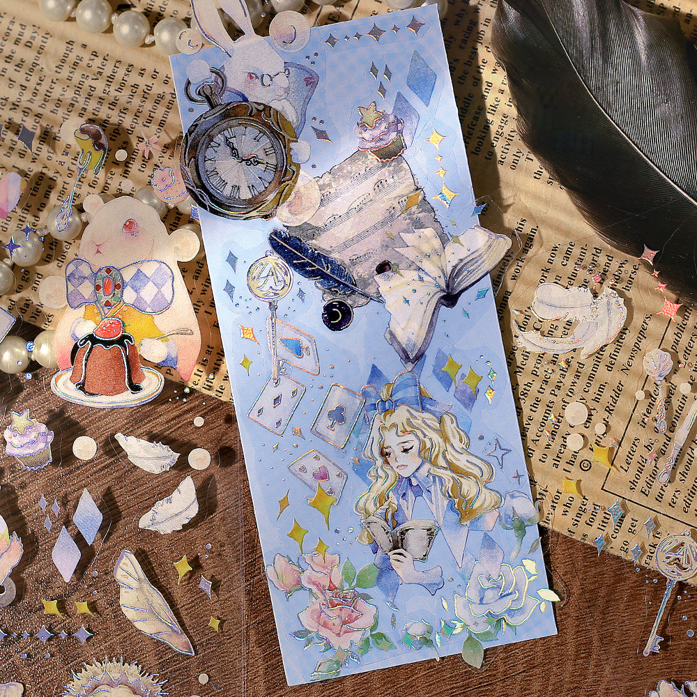 BGM Foil Stamping Iride Seal: Iride in Wonderland — BGM decorative sticker — for journaling, planners and scrapbooking, at Cityluxe Singapore