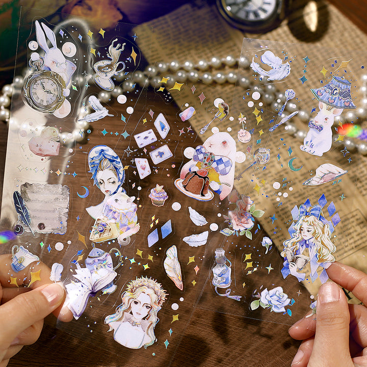 BGM Foil Stamping Iride Seal: Iride in Wonderland — BGM decorative sticker — for journaling, planners and scrapbooking, at Cityluxe Singapore