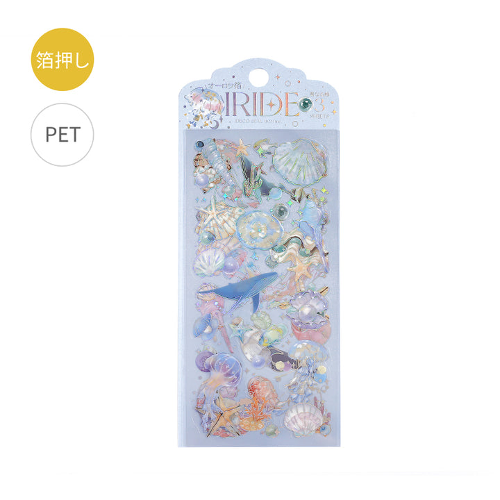 BGM Foil Stamping Iride Seal: Iride in Ocean — BGM decorative sticker — for journaling, planners and scrapbooking, at Cityluxe Singapore