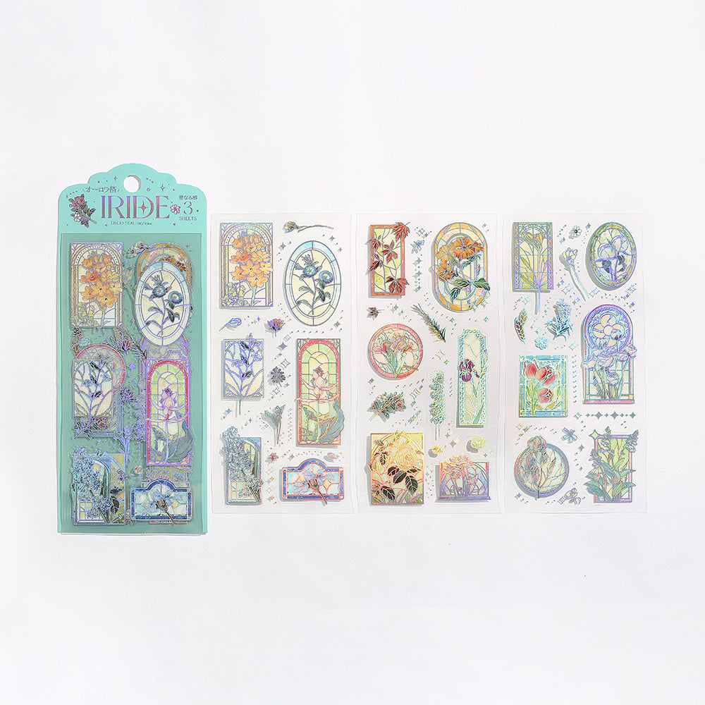 BGM Foil Stamping Iride Seal: Iride in Stained — BGM decorative sticker — for journaling, planners and scrapbooking, at Cityluxe Singapore