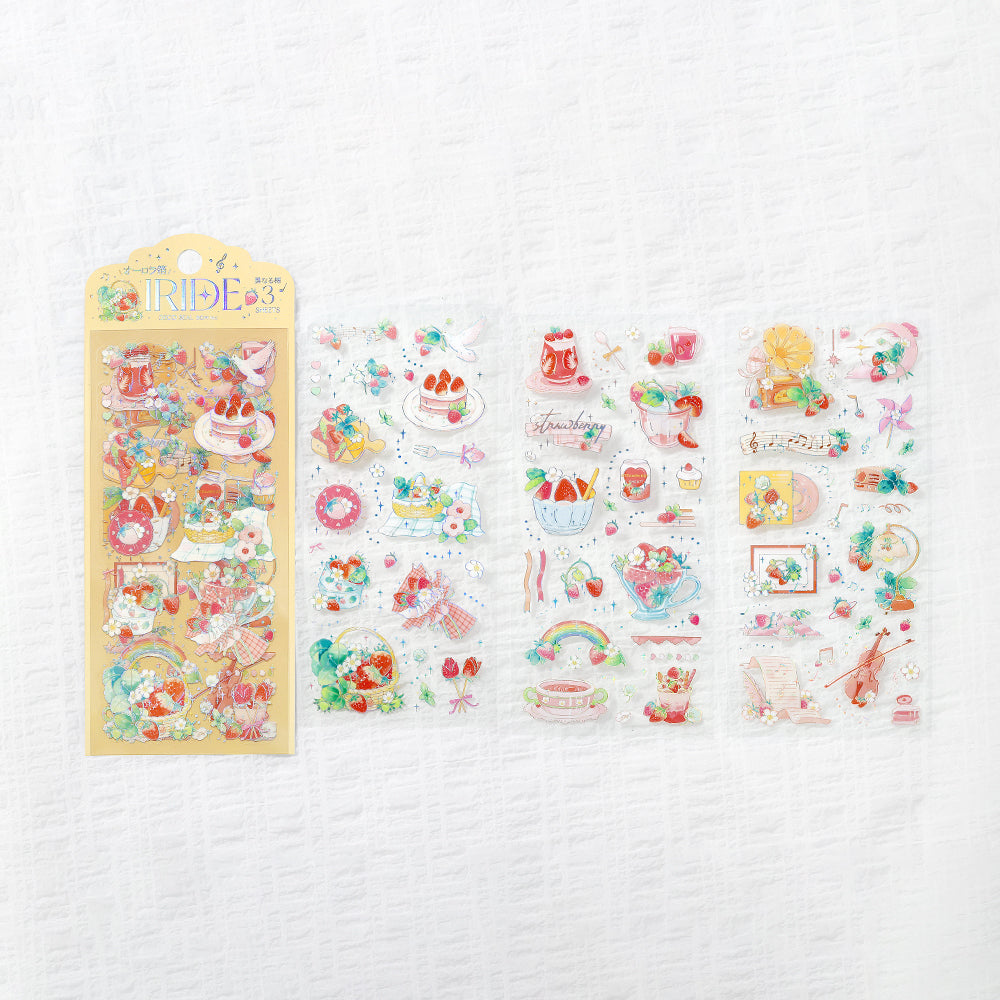 BGM Foil Stamping Iride Seal: Iride in Strawberry — BGM decorative sticker — for journaling, planners and scrapbooking, at Cityluxe Singapore