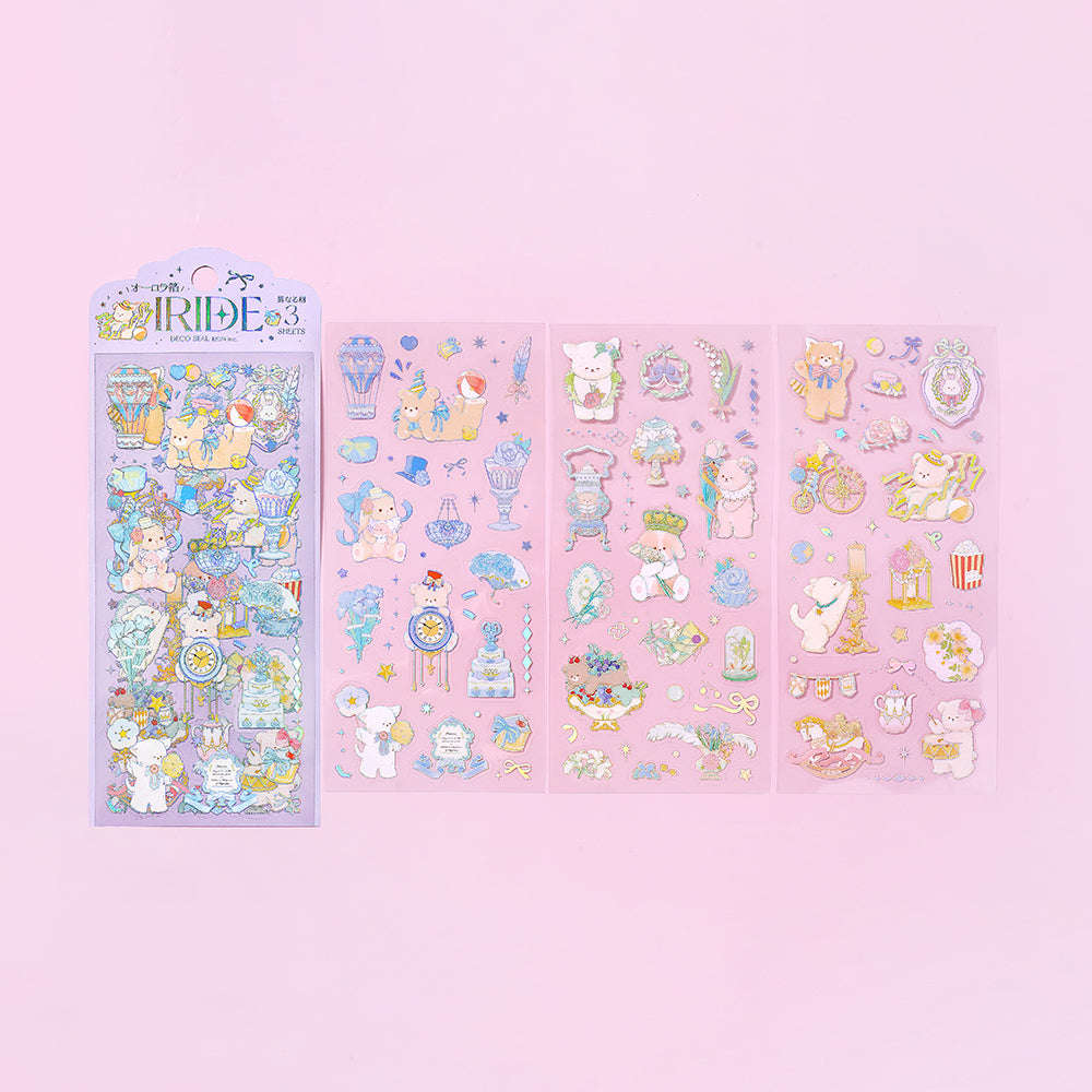 BGM Foil Stamping Iride Seal: Iride in Animal Amusement Park — BGM decorative sticker — for journaling, planners and scrapbooking, at Cityluxe Singapore