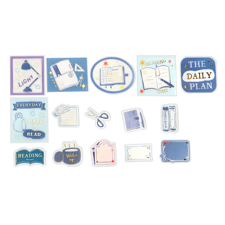 BGM Tracing Paper Seal: Holiday Shopping in Bookstore — BGM decorative sticker — for journaling, planners and scrapbooking, at Cityluxe Singapore