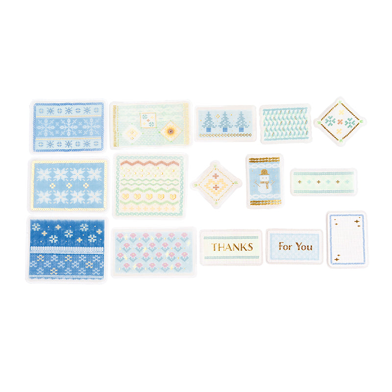BGM Tracing Paper Seal: Nordic Knitting - Blue