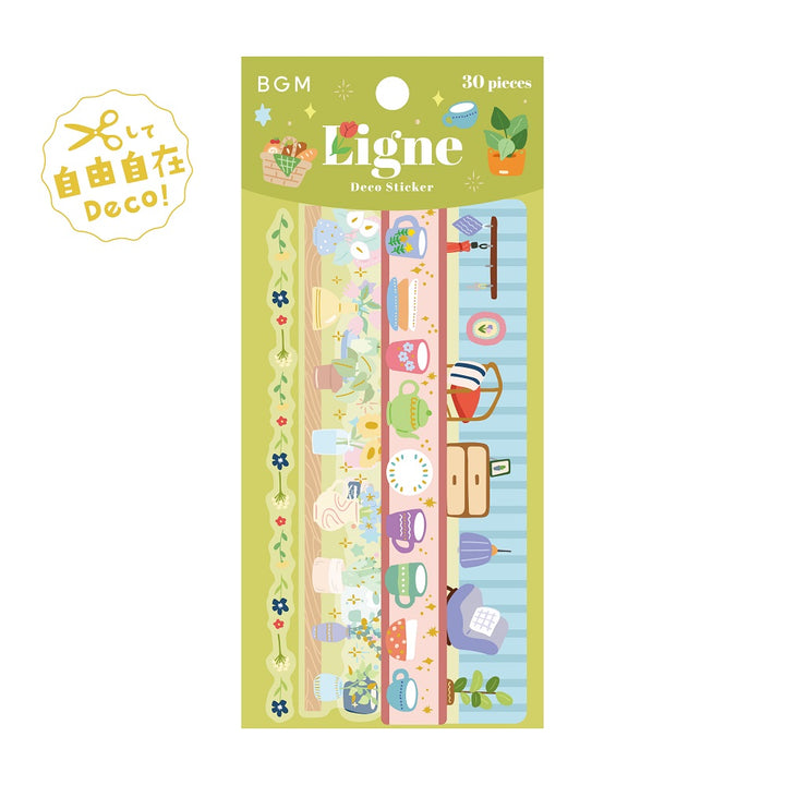 BGM Deco Sticker Ligne Seal: Ligne in The Color of Your Home — BGM decorative sticker — for journaling, planners and scrapbooking, at Cityluxe Singapore