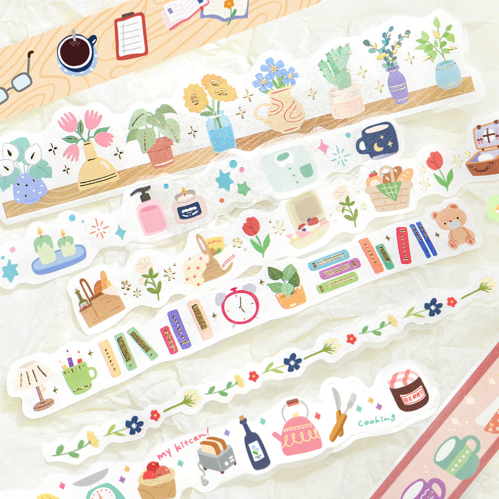 BGM Deco Sticker Ligne Seal: Ligne in The Color of Your Home — BGM decorative sticker — for journaling, planners and scrapbooking, at Cityluxe Singapore