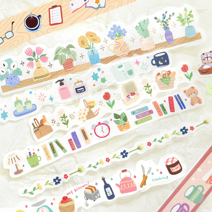 BGM Deco Sticker Ligne Seal: Ligne in The Color of Your Home — BGM decorative sticker — for journaling, planners and scrapbooking, at Cityluxe Singapore