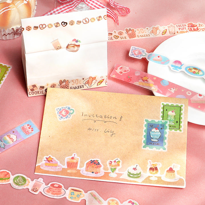 BGM Deco Sticker Ligne Seal: Ligne in Sweets Parlor — BGM decorative sticker — for journaling, planners and scrapbooking, at Cityluxe Singapore