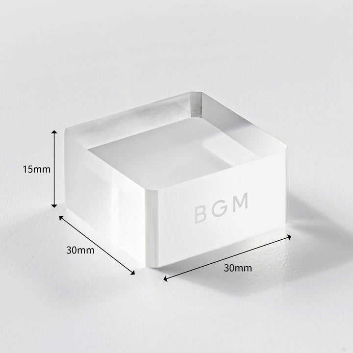 BGM Acrylic Block / Cube — close-up