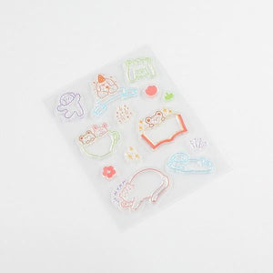 BGM Clear Stamp: Diary - Fluffy Land Animals