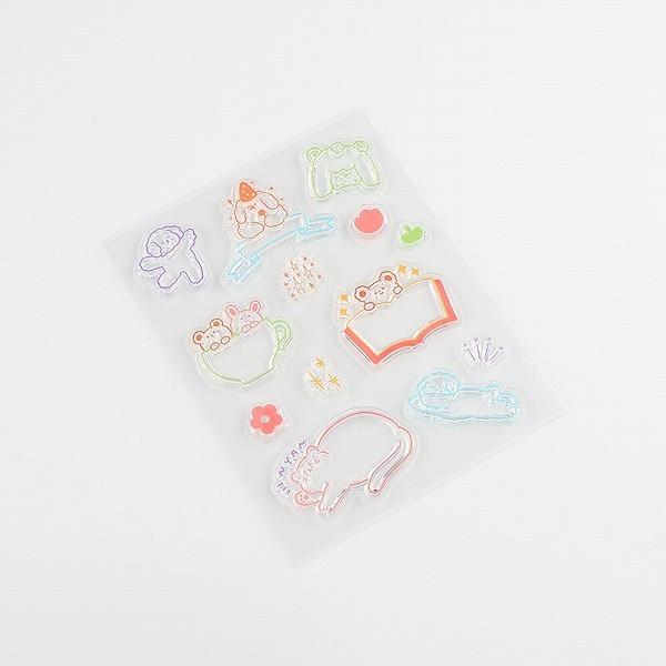 Load image into Gallery viewer, BGM Clear Stamp: Diary - Fluffy Land Animals
