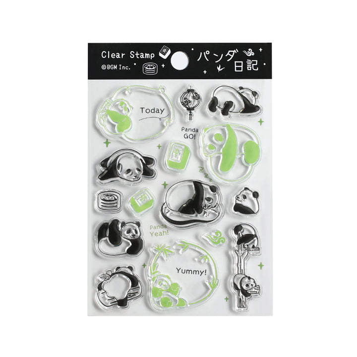 BGM Clear Stamp: Diary - Panda Diary — front view