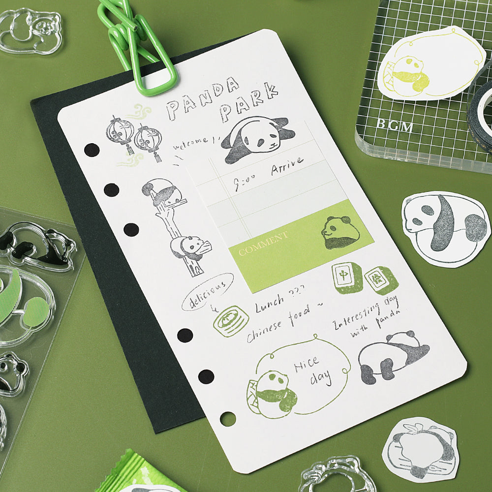 BGM Clear Stamp: Diary - Panda Diary — in use