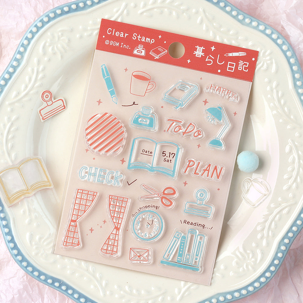 BGM Clear Stamp: Diary - Life Diary — side view