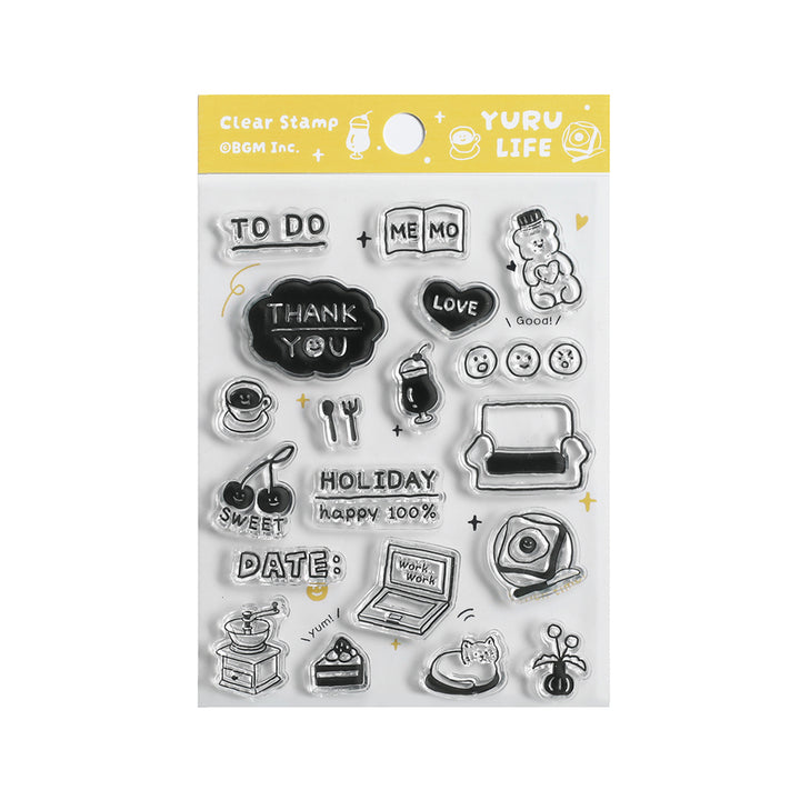 BGM Clear Stamp: Diary - Yuru Life Diary — front view