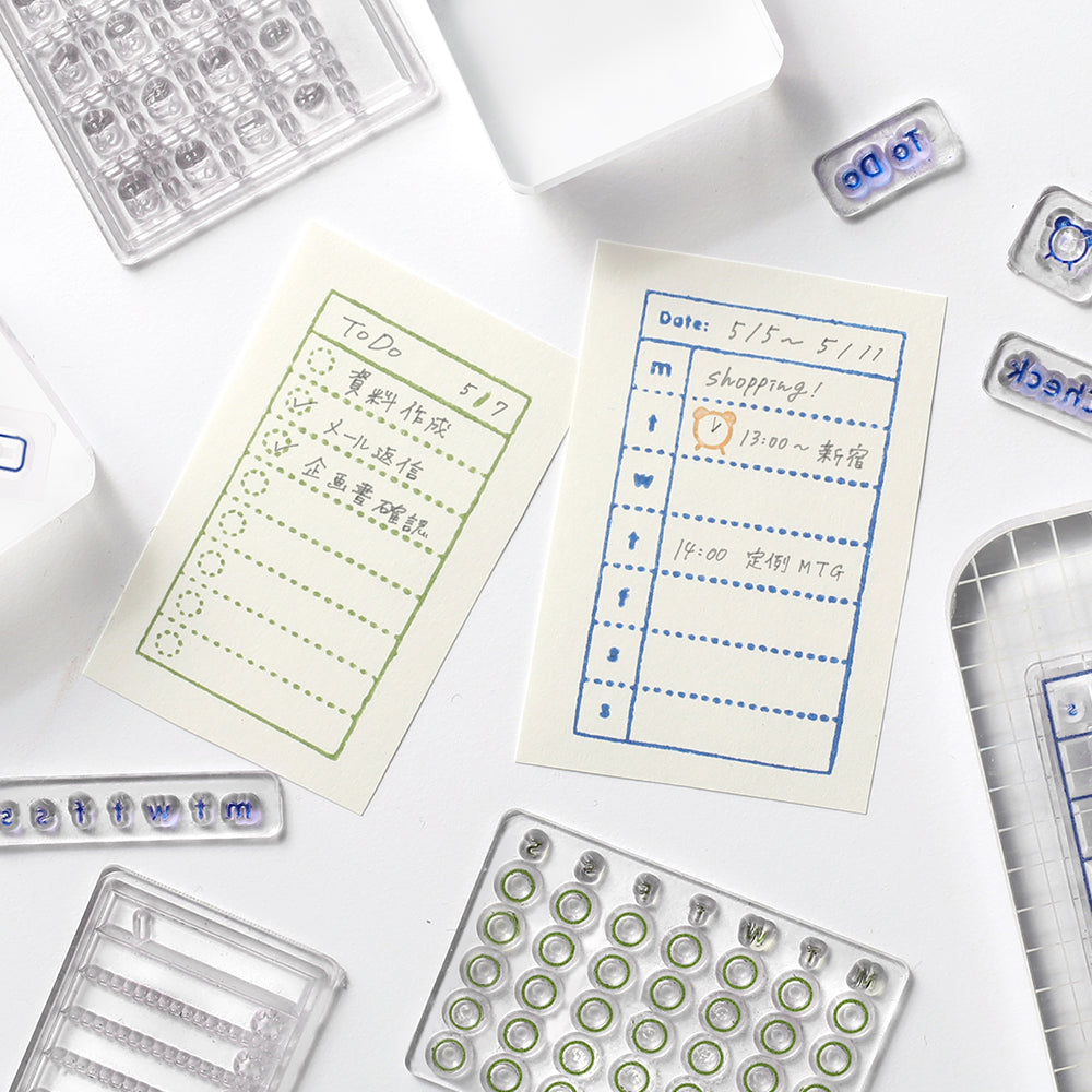 BGM Clear Stamp: Diary - Record Sheet — in use