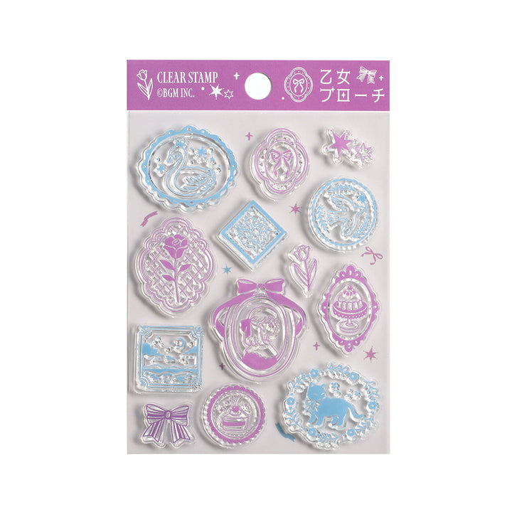 BGM Clear Stamp: Diary - Maiden Brooch — front view