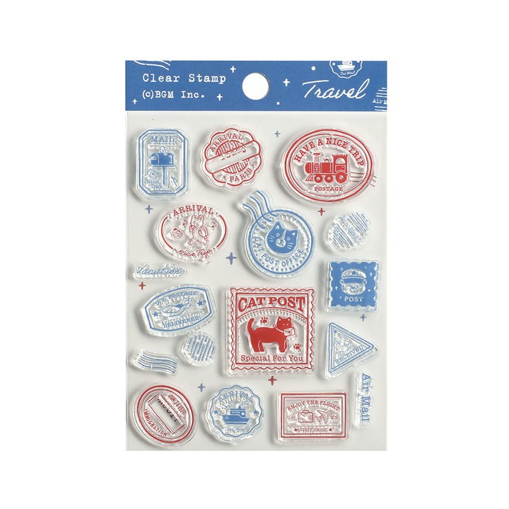 BGM Clear Stamp: Diary in Traveling Stamps — BGM clear stamp — premium stationery, at Cityluxe Singapore