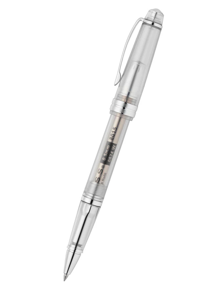 Cross  Bailey Light™ Translucent Clear Resin Rollerball Pen — Cross rollerball pen — fluid gel ink writing instrument, at Cityluxe Singapore
