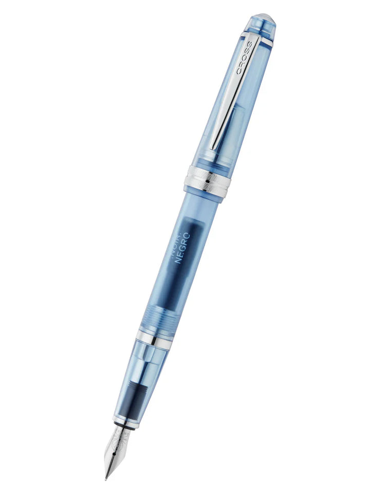 Cross Bailey Light™ Translucent Navy-Blue Resin Extra-Fine Nib Fountain Pen — Cross fountain pen — precision nib writing instrument, at Cityluxe Singapore stationery store