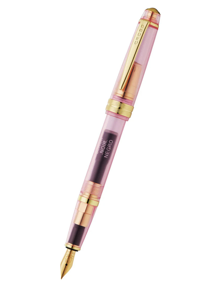 Cross Bailey Light™ Translucent Pink Sapphire Resin Extra-Fine Nib Fountain Pen — Cross fountain pen — precision nib writing instrument, at Cityluxe Singapore stationery store