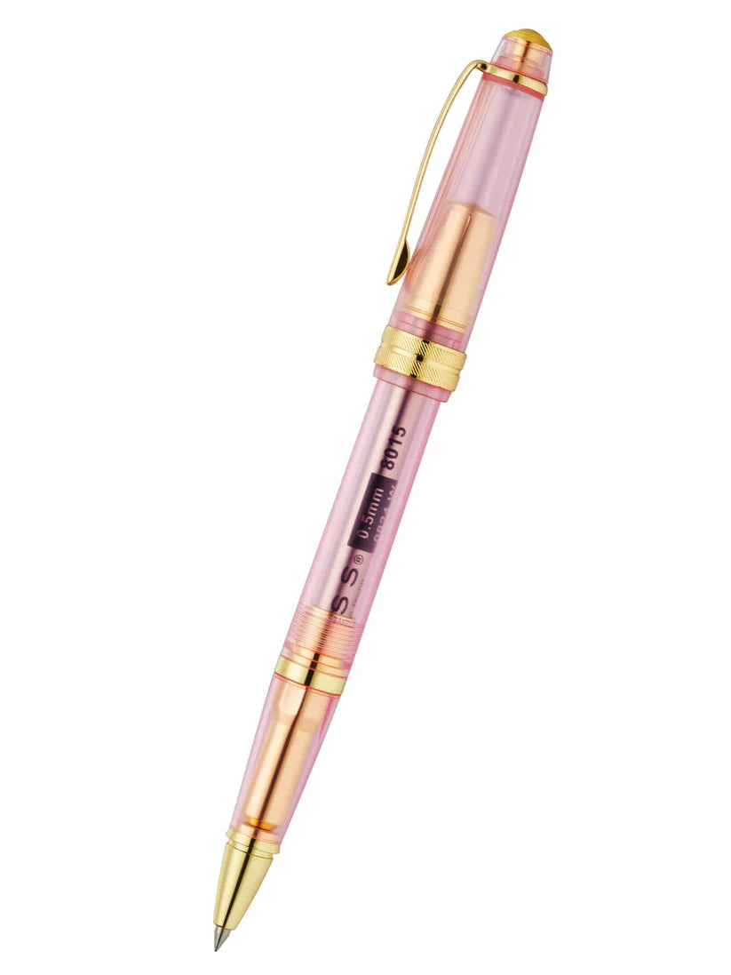 Cross Bailey Light™ Translucent Pink Sapphire Resin Rollerball Pen — Cross rollerball pen — fluid gel ink writing instrument, at Cityluxe Singapore