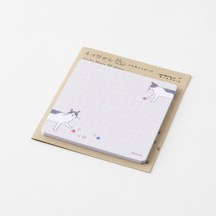 Midori Sticky Notes in Ball and Cat — Midori sticky note — premium stationery and lifestyle, at Cityluxe Singapore