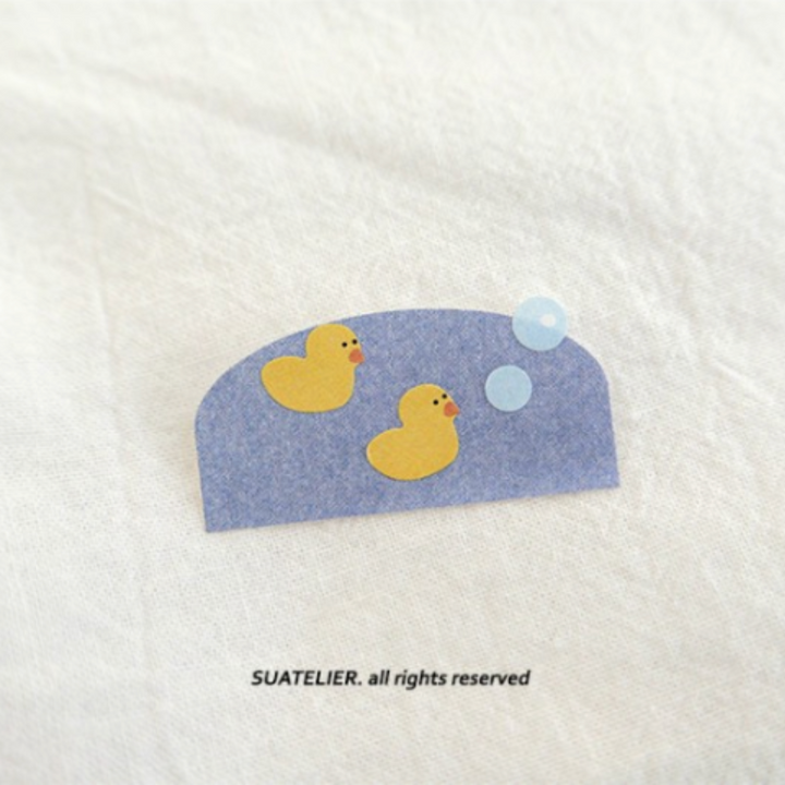 Suatelier Daily Deco Sticker - Bathhouse — flat lay