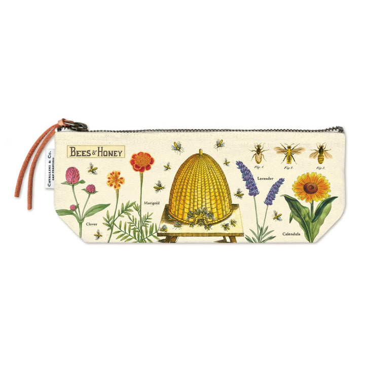 Cavallini Mini Pouch - Bees and Honey — front view