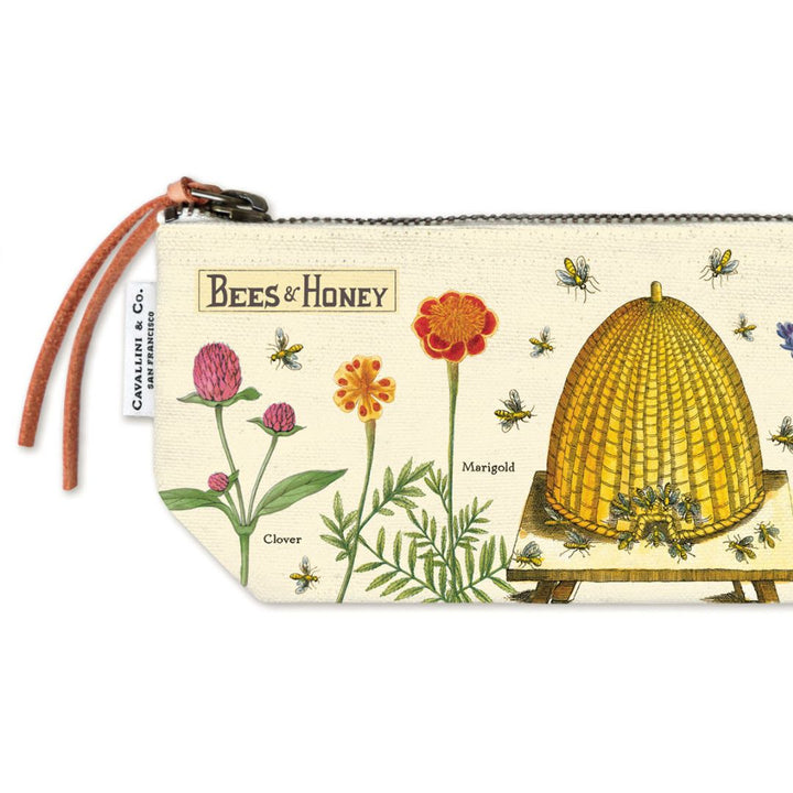 Cavallini Mini Pouch - Bees and Honey — side view