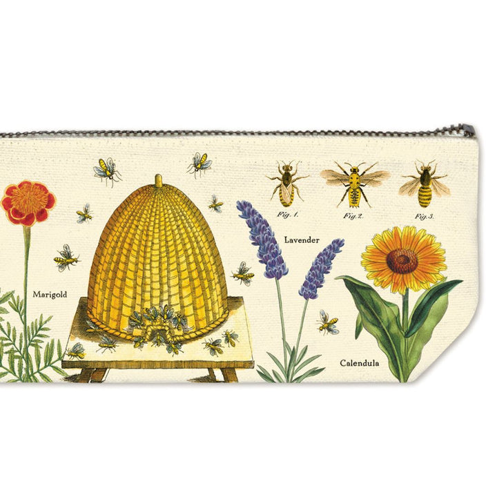 Cavallini Mini Pouch - Bees and Honey — detail view