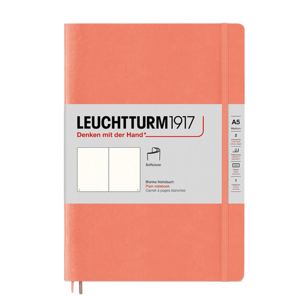 이미지를 갤러리 뷰어에 로드 , Leuchtturm1917 A5 Medium Softcover Notebook - Plain / Bellini
