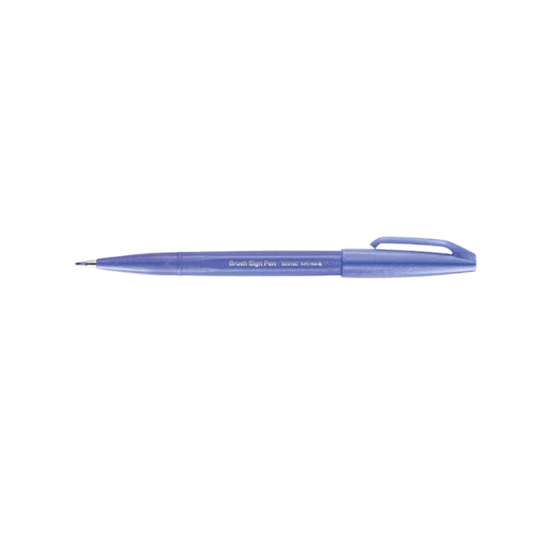 Pentel Touch Brush Sign Pen Blue Violet — Pentel brush pen — premium stationery and lifestyle, at Cityluxe Singapore