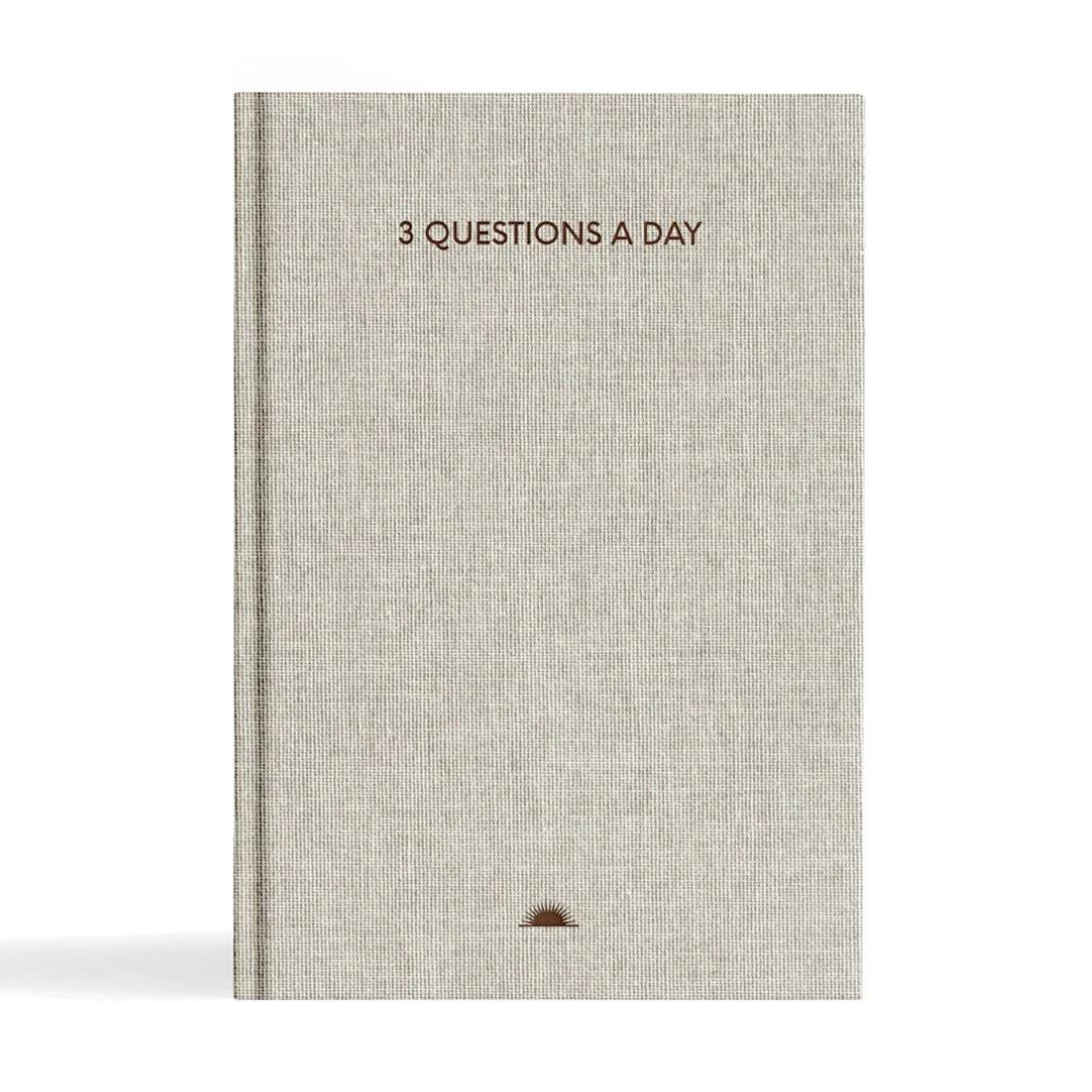 Chai Sunrise 3 Questions a Day Journal in Brown — Chai Sunrise notebook — quality writing journal with premium paper, at Cityluxe Singapore stationery store