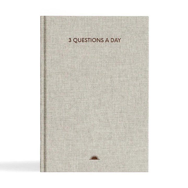 Chai Sunrise 3 Questions a Day Journal in Brown — Chai Sunrise notebook — quality writing journal with premium paper, at Cityluxe Singapore stationery store