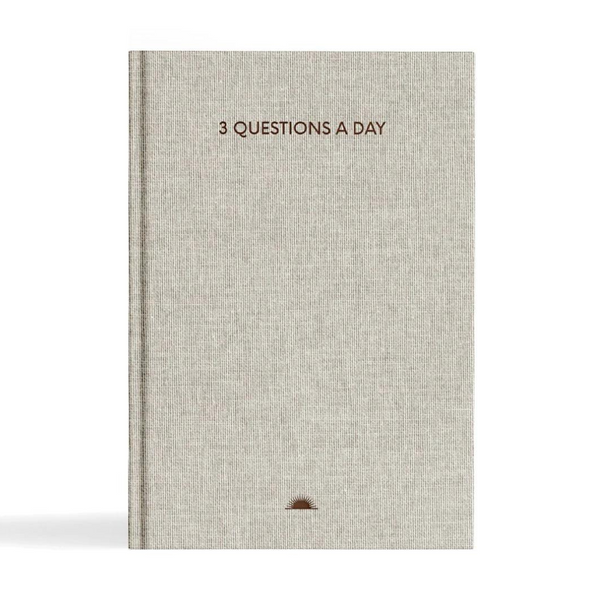 画像をギャラリービューアに読み込む, Chai Sunrise 3 Questions a Day Journal - Brown
