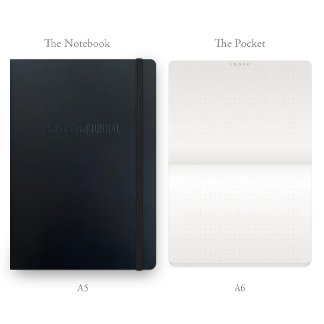 Leuchtturm1917 Bullet Journal Pocket A6 Softcover Notebook in Dotted / Black — Leuchtturm1917 notebook — quality writing journal with premium paper, at Cityluxe Singapore stationery store