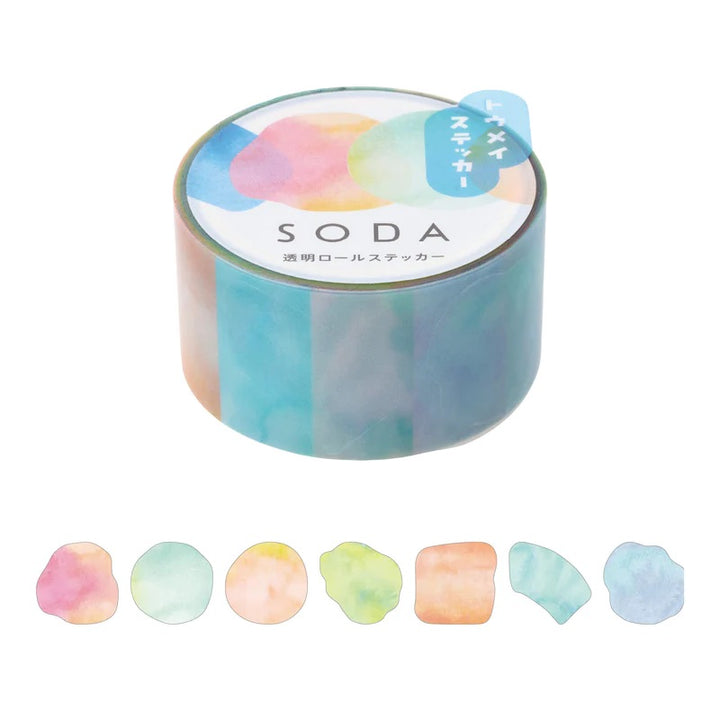 KITTA Soda Transparent Masking Tape (Sticker Type) - Palette — roll front