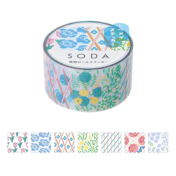将图片加载到图库查看器，KITTA Soda Transparent Masking Tape (Sticker Type) - Kitte
