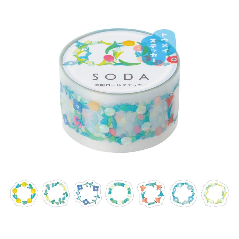 KITTA Soda Transparent Masking Tape (Sticker Type) - Hanakazari