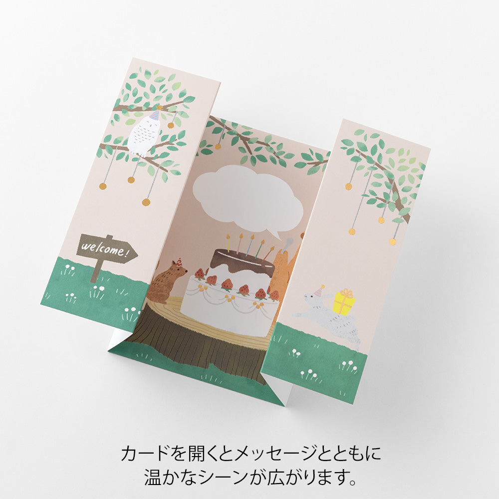 Midori Peel Back and Open Card — flat lay