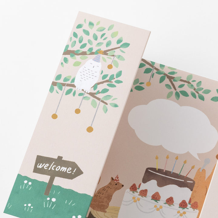 Midori Peel Back and Open Card — flat lay