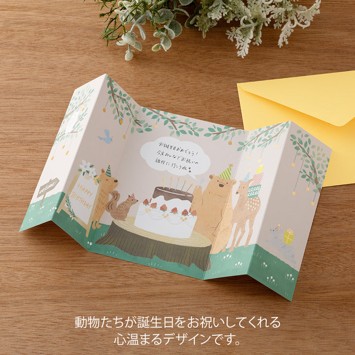 Midori Peel Back and Open Card — flat lay