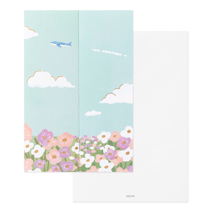 Midori Peel Back and Open Card — flat lay