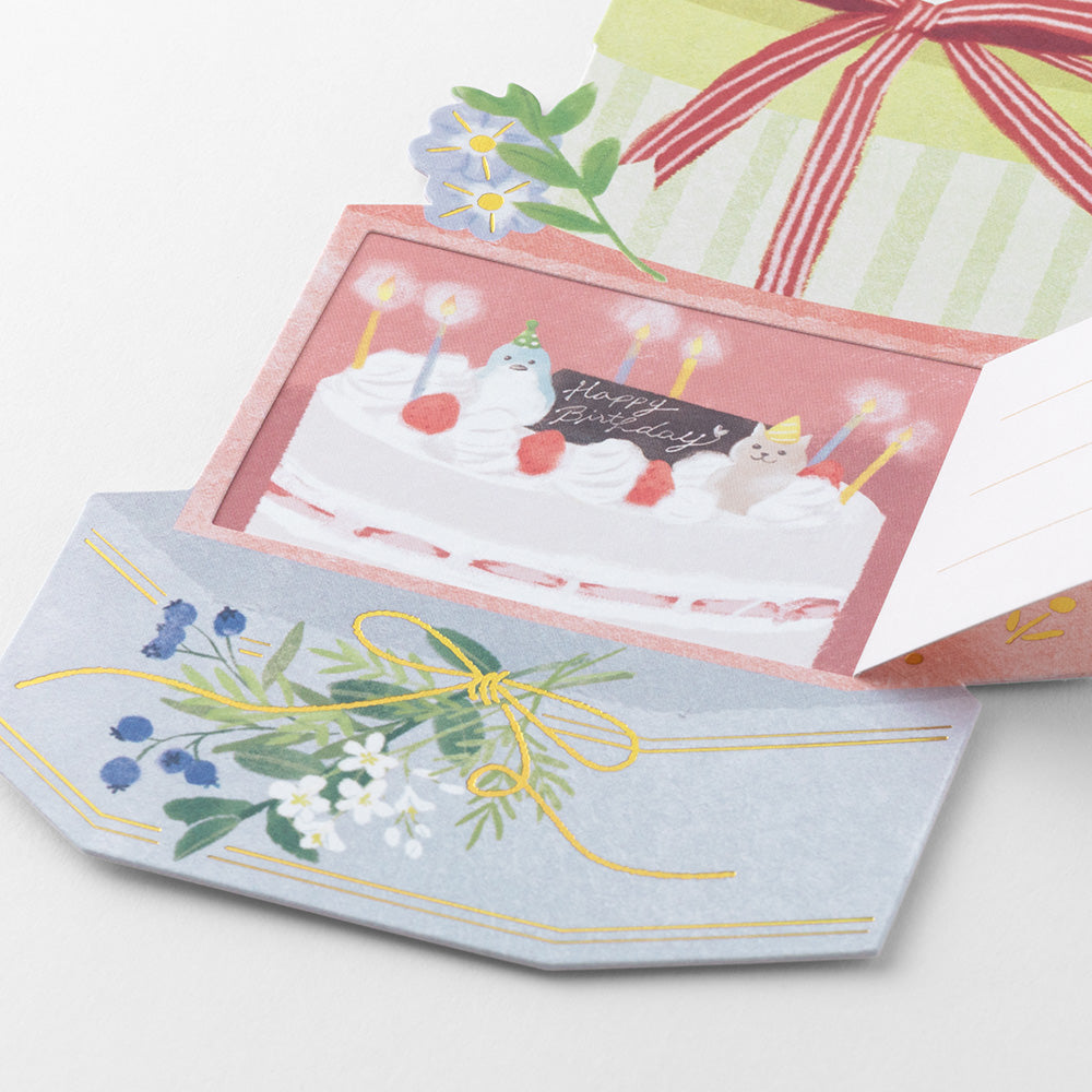 Midori Peel Back and Open Card — flat lay