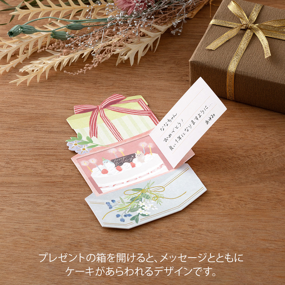 Midori Peel Back and Open Card — flat lay