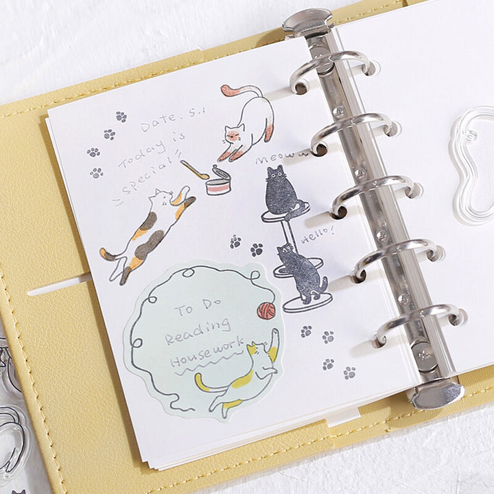 BGM Clear Stamp: Diary in Cat Diary — BGM clear stamp — premium stationery, at Cityluxe Singapore