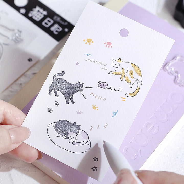 BGM Clear Stamp: Diary in Cat Diary — BGM clear stamp — premium stationery, at Cityluxe Singapore