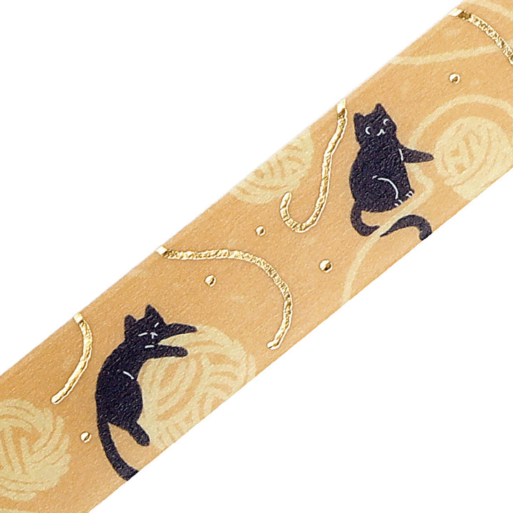 BGM Foil Stamping Masking Tape: Life in Cat and Thread — BGM masking tape — decorative paper tape for journaling and scrapbooking, at Cityluxe Singapore