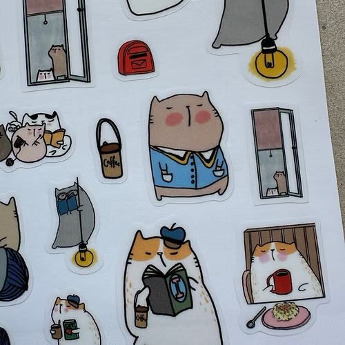 Catdoo Sticker in A Cat’s Quiet Life — Catdoo decorative sticker — for journaling, planners and scrapbooking, at Cityluxe Singapore